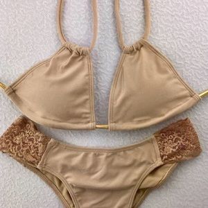 Ravish Dands Champagne and Gold Bikini